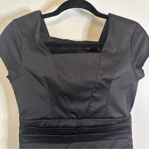 Black Satin Cocktail Dress